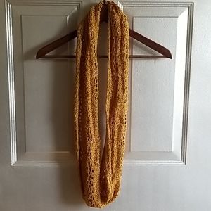 Mustard knit infinity scarf